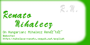 renato mihalecz business card